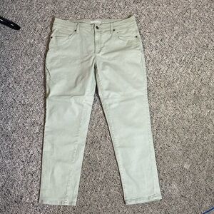 Sonoma Akiva Green Straight Leg Girlfriend Jeans Mid Rise Sz 12